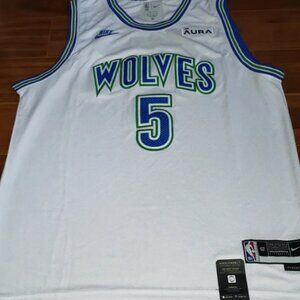 Anthony Edwards #5 White Classic Stitched Jersey